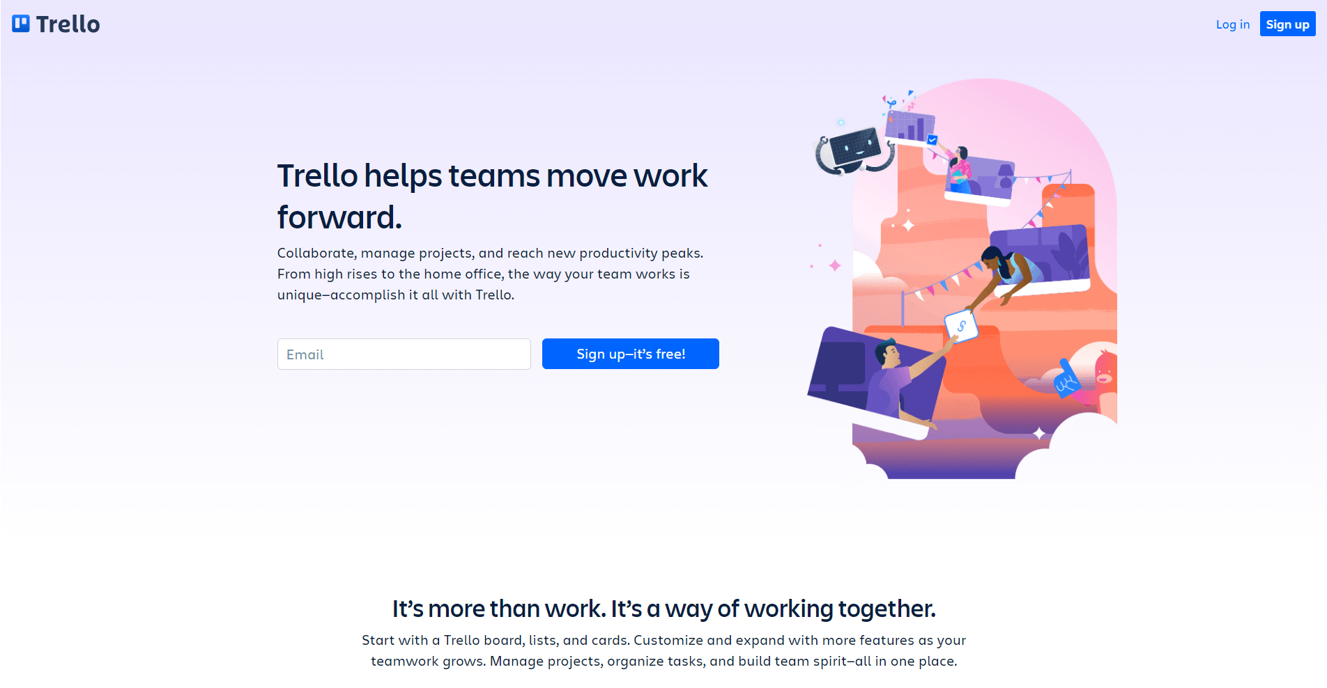 Trello Home Page