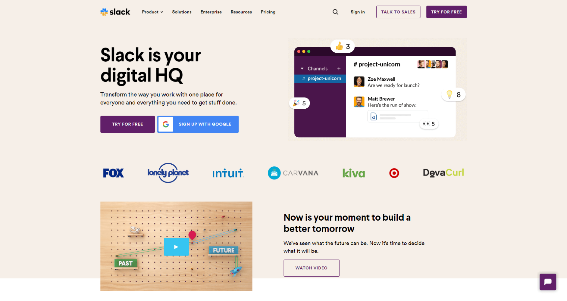 Slack Home Page